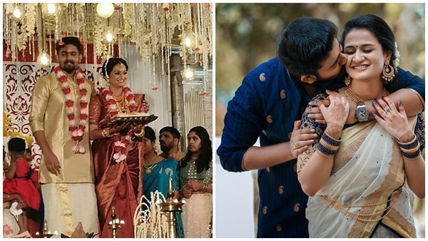 നടന്‍ വിഷ്ണുവിന് ജീവിതസഖിയായി കാവ്യ, വിവാഹ ചിത്രങ്ങള്‍