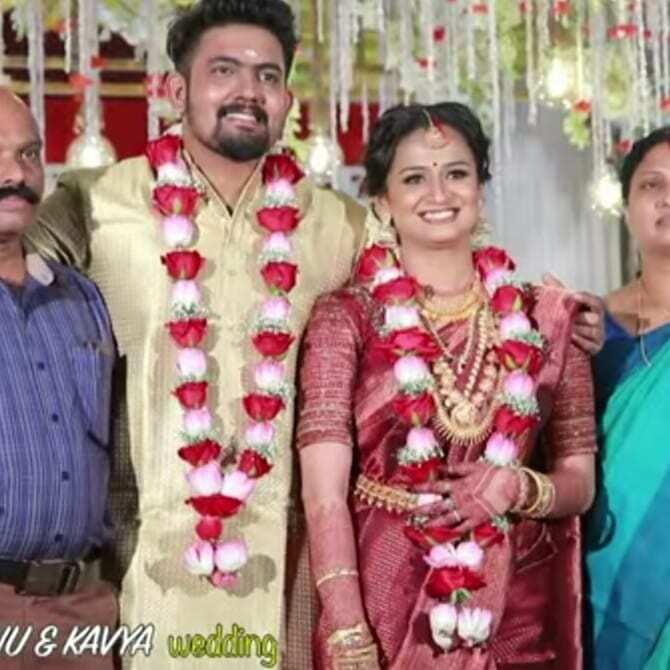 നടന്‍ വിഷ്ണുവിന് ജീവിതസഖിയായി കാവ്യ, വിവാഹ ചിത്രങ്ങള്‍
