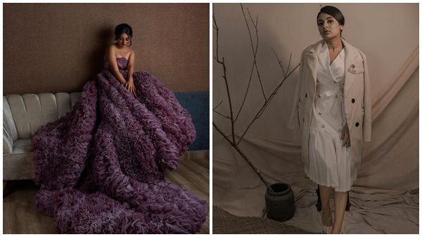 കണ്ണ് തള്ളിപ്പോകും! 58 കിലോ ഭാരമുളള  ​​ഗൗണിൽ നടി എസ്തർ 