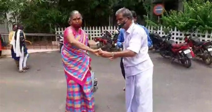 Couple Try to set them Into blaze In front of the district collector office in Tiruvallur
