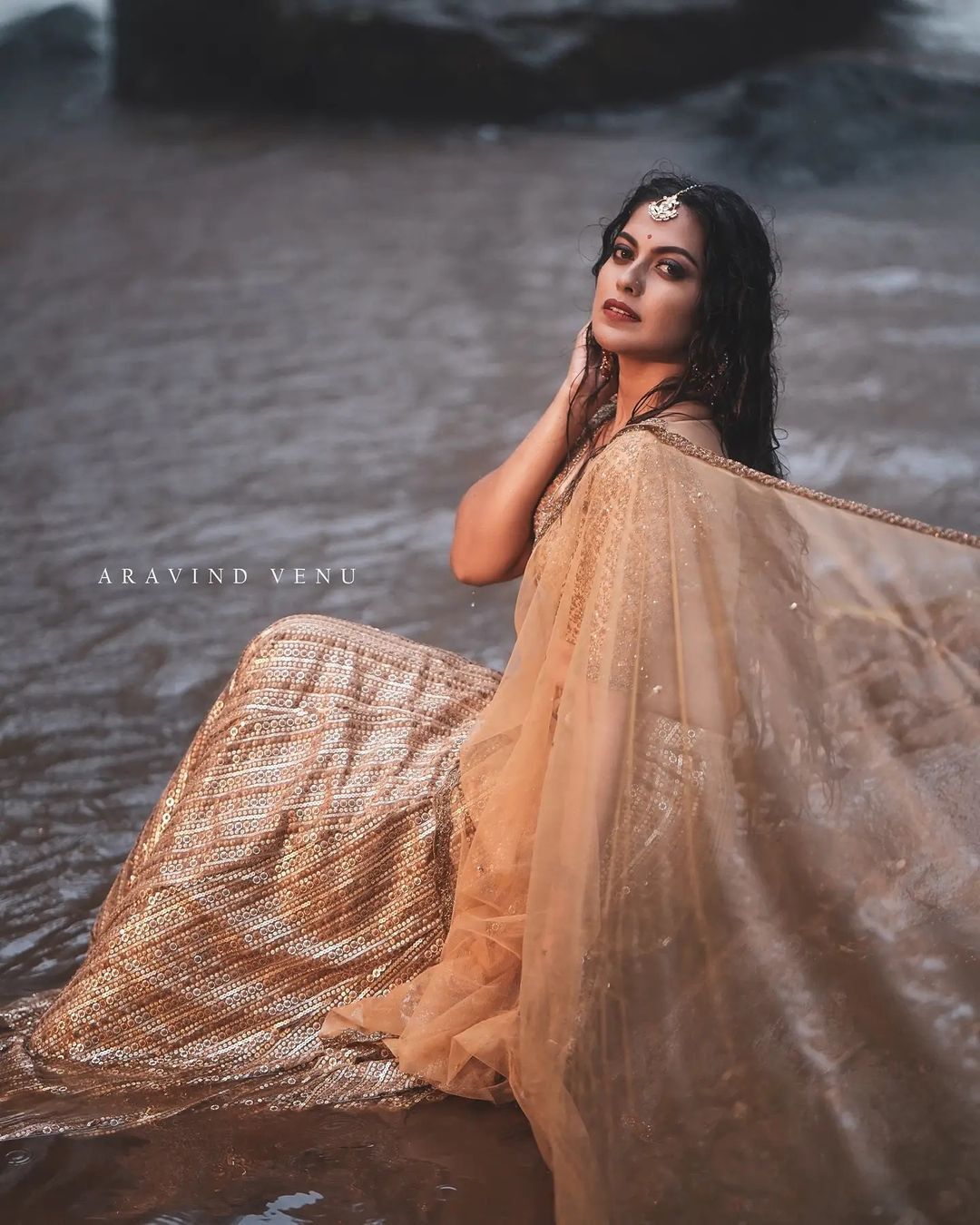 വെള്ളച്ചാട്ടത്തിന് മുമ്പില്‍ അപ്‌സരസ് പ്രത്യക്ഷപ്പെട്ടു; വൈറലായി നടി അനുശ്രീയുടെ പുതിയ ഫോട്ടോഷൂട്ട്