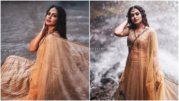 വെള്ളച്ചാട്ടത്തിന് മുമ്പില്‍ അപ്‌സരസ് പ്രത്യക്ഷപ്പെട്ടു; വൈറലായി നടി അനുശ്രീയുടെ പുതിയ ഫോട്ടോഷൂട്ട്