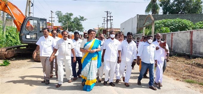 MLA Roja inaugurates development works in her constituency