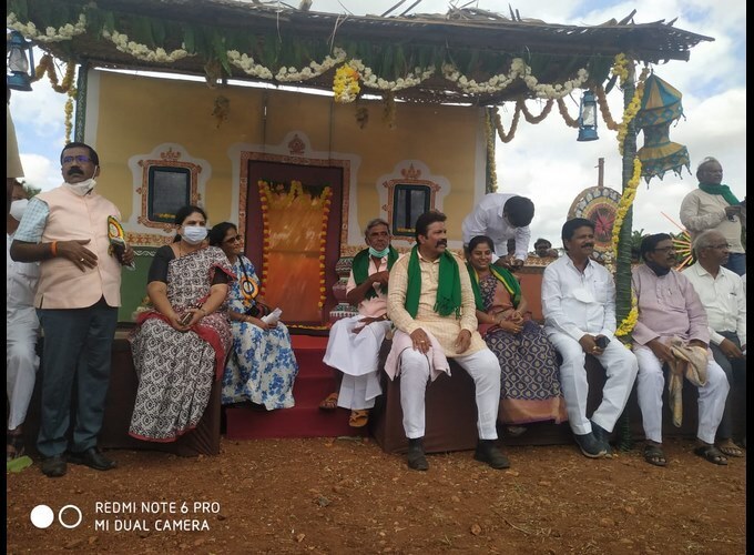 Agriculture Minister BC Patil During A Program Of One Day With Farmers