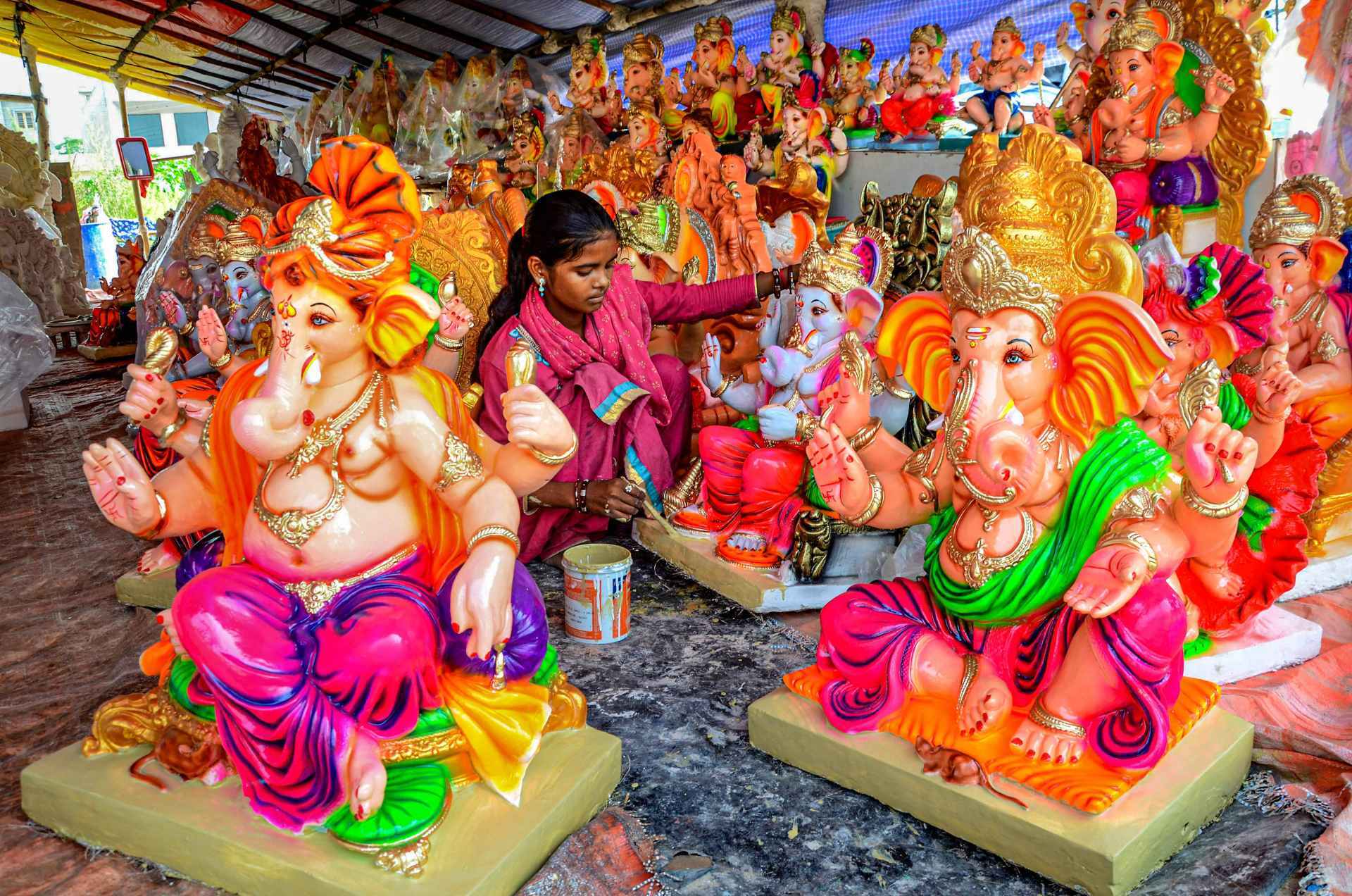 Ganesh Chaturthi: దేశమంతటా గణేష్ విగ్రహాల తయారి.. భక్తుల కోలాహలం మొదలైంది (ఫొటోస్)