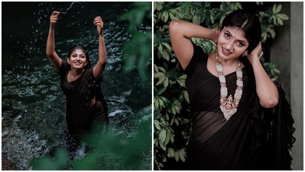 കറുപ്പ് സാരിയില്‍ വെള്ളത്തില്‍ നിറഞ്ഞാടി ദൃശ്യ രഘുനാഥ്; വൈറലായി പുതിയ ഫോട്ടോഷൂട്ട്