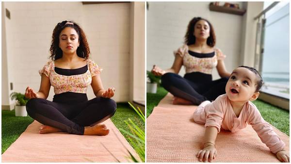 കുഞ്ഞു നിളയോടൊപ്പം പേളി മാണിയുടെ യോഗ; വാവ എന്തൊരു ക്യൂട്ടാണെന്ന് ആരാധകര്‍