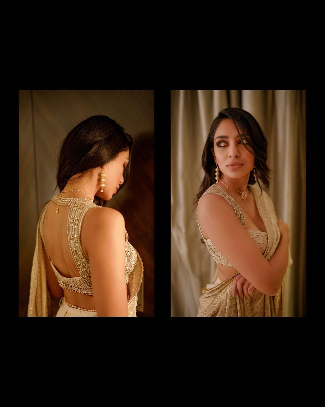 മൂര്‍ച്ഛയേറിയ നോട്ടം!! കുറുപ്പിലെ നായികയുടെ സാരി ലുക്ക് അടിപൊളി... ഏറ്റെടുത്ത് ആരാധകര്‍