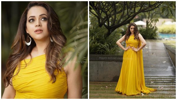 കണ്ട് ആരും കണ്ണ് വെയ്ക്കേണ്ട, മഞ്ഞ ഗൗണില്‍ ദേവതയെ പോലെ ഭാവന, ചിത്രങ്ങള്‍