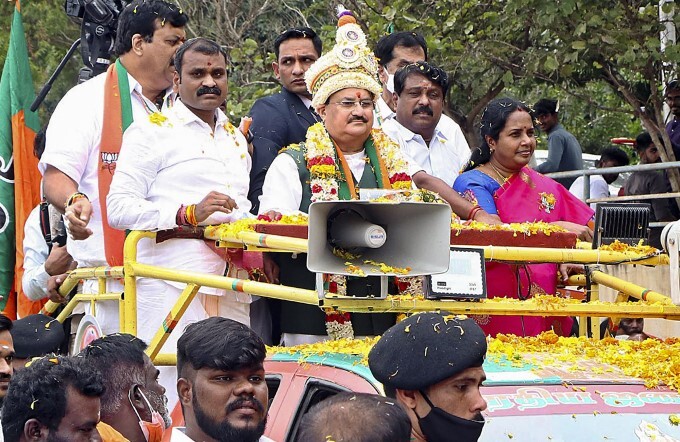 BJP President JP Nadda visit to Tirupur In Tamil Nadu - Oneindia
