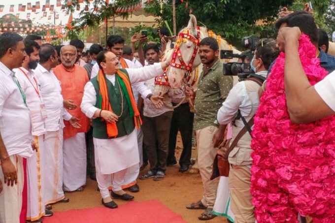 BJP President JP Nadda visit to Tirupur In Tamil Nadu - Oneindia