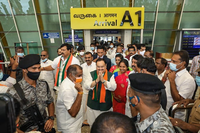 BJP President JP Nadda visit to Tirupur In Tamil Nadu - Oneindia