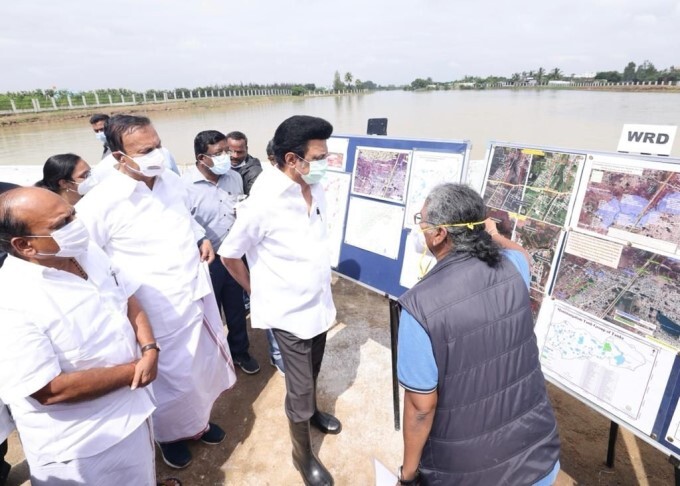 CM MK Stalin inspecting rain affected areas in chengalpattu kanchipu ...