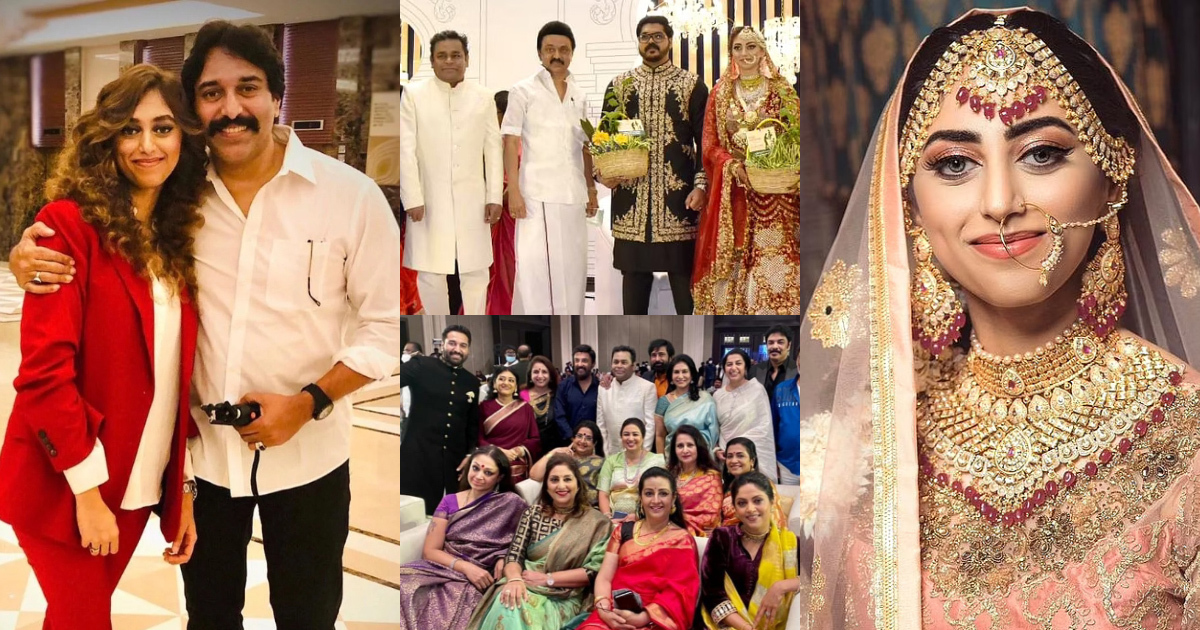 പാർവതിയും ശോഭനയും മുതല്‍ നദിയ മൊയ്തുവരെ: താരംസംഗമ  വേദിയായി റഹ്മാന്റെ മകളുടെ വിവാഹം