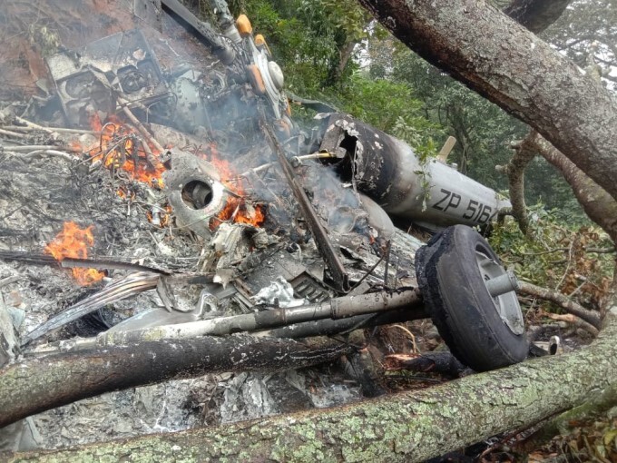 Army helicopter crashes at Coonoor at Nilgiris district in TN