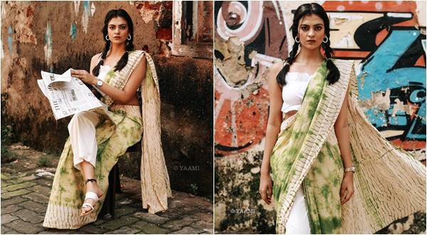 സാരിയ്ക്കൊപ്പം പാന്റ്, പിന്നെ കട്ടകലിപ്പ് ലുക്കും.. പുതിയ ലുക്കിൽ ചൈതന്യ പ്രകാശ്