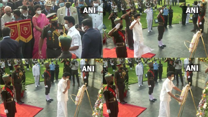 TN CM MK Stalin pays tribute At War Memorial on the occasion of Vijay ...
