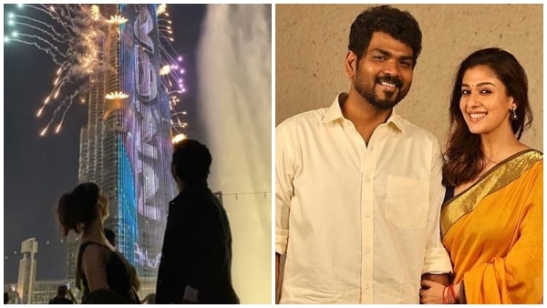 കെട്ടിപ്പിടിച്ച് നയന്‍താരയും വിഘ്‌നേഷും; വര്‍ണം നിറയുന്ന ആകാശ പശ്ചാത്തലത്തില്‍... ചിത്രങ്ങള്‍ വൈറല്‍