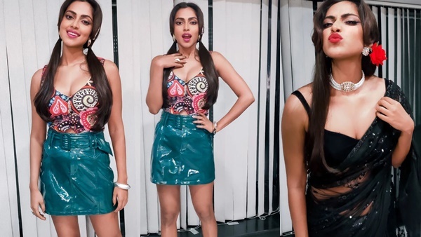 സ്കേർട്ട് അണിഞ്ഞ് അതി സുന്ദരിയായി അമല; കൂടെ സാരിയിലും: വൈറലായി ചിത്രങ്ങള്‍