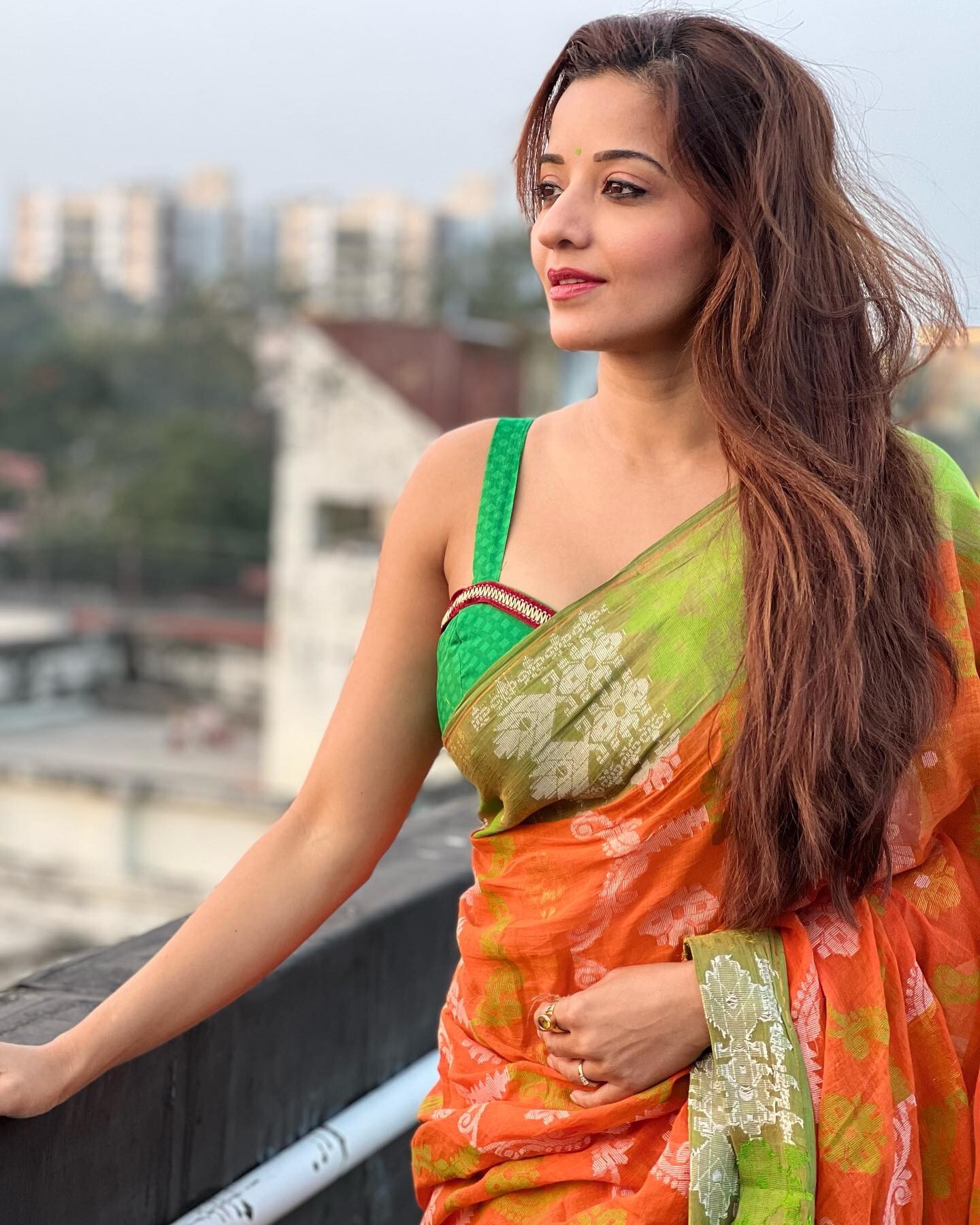  Photos:भोजपुरी क्वीन मोनालिसा ने साड़ी पहनकर लूट ली महफिल, वायरल हुआ एक्ट्रेस का देसी लुक 