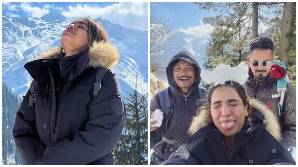 മഞ്ഞുമല കയറി ആകാശത്തിന് തൊട്ടടുത്ത്; കിടിലന്‍ ഫോട്ടോകളുമായി സാനിയ ഇയപ്പന്‍