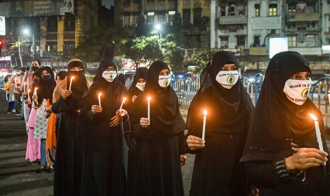 Protest Against Hijab Restrictions In Karnataka Across India, 12/02/2022