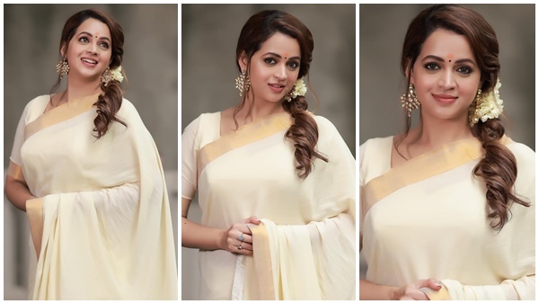 സാരിയില്‍ തിളങ്ങി ഭാവന; നടിയുടെ പുതിയ ചിത്രങ്ങള്‍ വൈറല്‍