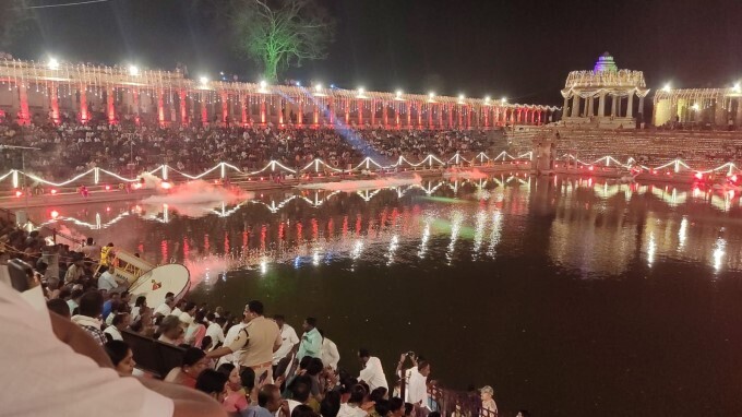 Melukote Cheluvanarayana Swamy Temple Vairamudi Utsava Teppotsava