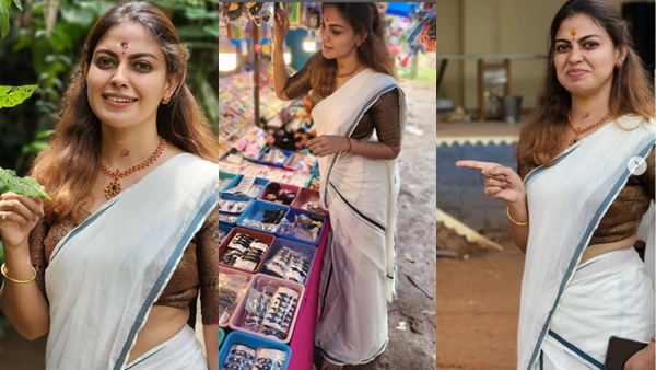 ഈ കുപ്പിവളയ്ക്ക് എത്രയാ ചേട്ടാ.. നാട്ടിലെ ഉത്സവത്തില്‍ അടിച്ചുപൊളിച്ച് അനുശ്രീ