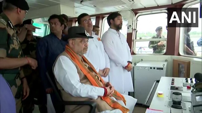 HM Amit Shah Flags Off boat ambulance At Sutluj in West Bengal