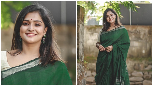 സുന്ദരിമണി... പച്ച സാരിയും ചുവന്ന പൊട്ടും, അഴക് നിറച്ച് രമ്യ നമ്പീശന്റെ ചിത്രങ്ങൾ