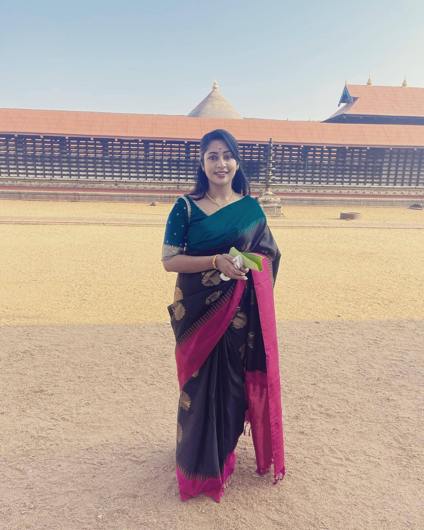 സാരിയാണോ... എങ്കില്‍ നവ്യ തന്നെ; സാരിയില്‍ വീണ്ടും തിളങ്ങി നവ്യ നായര്‍