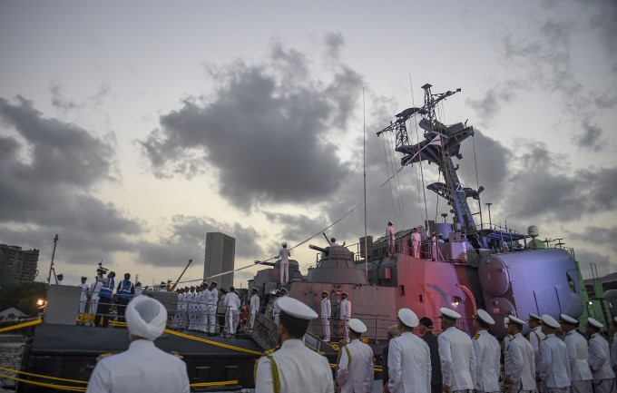 Decommissioning ceremony of INS Nishank & INS Akshay in Mumbai
