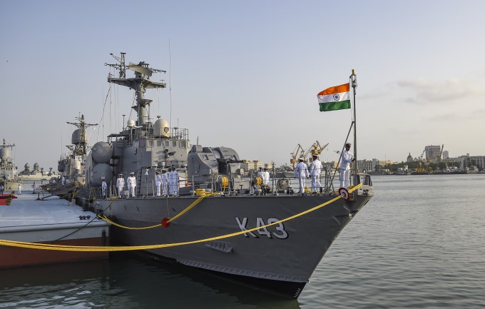 Decommissioning ceremony of INS Nishank & INS Akshay in Mumbai