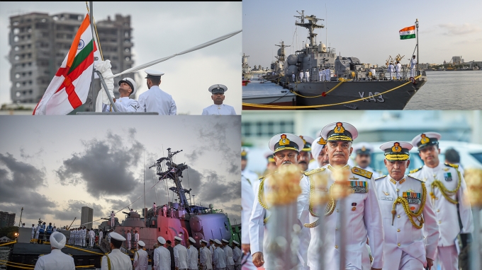 Decommissioning ceremony of INS Nishank & INS Akshay in Mumbai