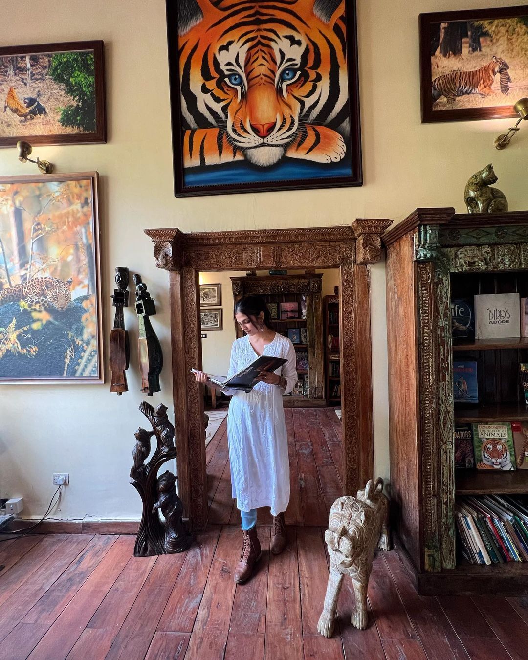 കടുവയോടാണോ കളി; മാളവികയുടെ തഡോബ സഫാരി കൊള്ളാം, ജീനിയസെന്ന് ആരാധകര്‍, ഏറ്റവും പുതിയ ചിത്രങ്ങള്‍ വൈറല്‍