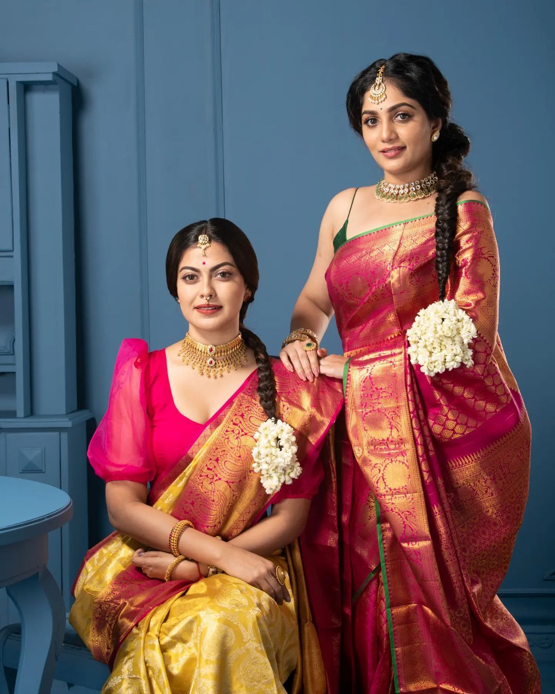 'കാഞ്ചീപുരം തോറ്റ് പോകും അഴക്'; സാരിയിൽ സുന്ദരികളായി ആര്യയും അനുശ്രീയും... വൈറൽ ഫോട്ടോസ്