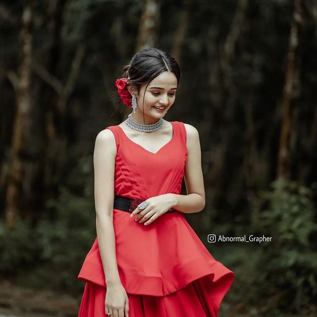 ചിരിയാണ് സാറെ മെയിന്‍...സ്ലീവ് ലെസ് ഫ്രോക്കില്‍ തിളങ്ങി മീനാക്ഷി, കിടിലന്‍ ചിത്രങ്ങള്‍