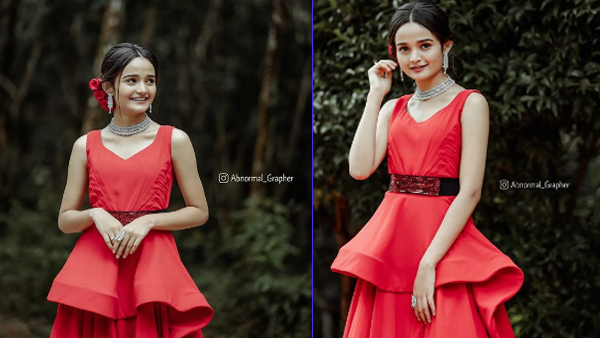 ചിരിയാണ് സാറെ മെയിന്‍...സ്ലീവ് ലെസ് ഫ്രോക്കില്‍ തിളങ്ങി മീനാക്ഷി, കിടിലന്‍ ചിത്രങ്ങള്‍