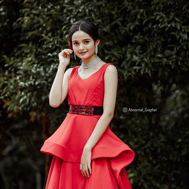 ചിരിയാണ് സാറെ മെയിന്‍...സ്ലീവ് ലെസ് ഫ്രോക്കില്‍ തിളങ്ങി മീനാക്ഷി, കിടിലന്‍ ചിത്രങ്ങള്‍