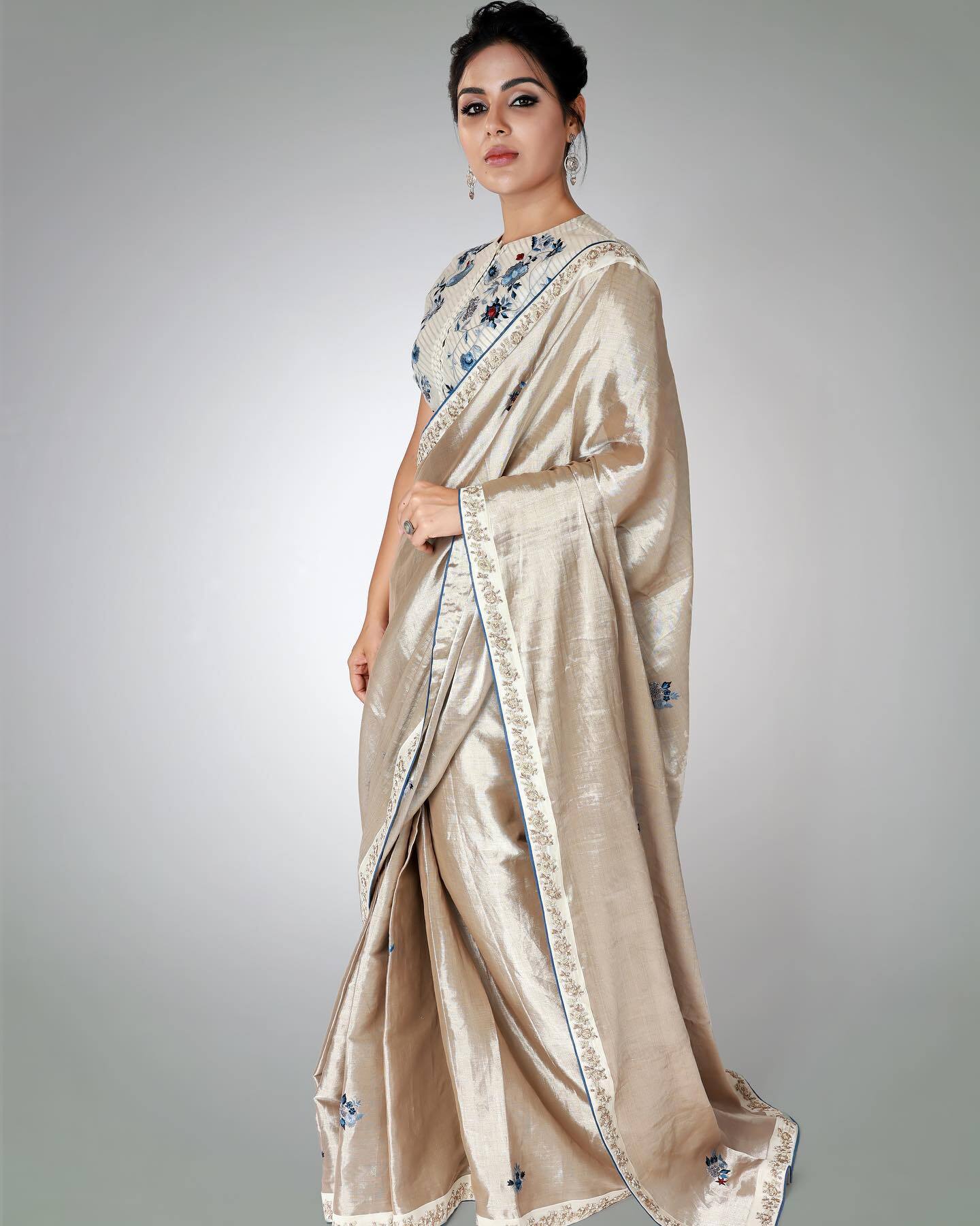 'സ്വപ്നങ്ങളും ലക്ഷ്യങ്ങളുമുള്ള ഒരു സാധാരണ പെണ്‍കുട്ടിയാണ് ഞാന്‍'; സാരിയില്‍ തിളങ്ങി സംയുക്ത