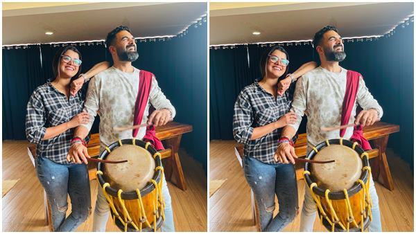 ഇനി പുതിയ കളികള്‍ മാത്രം.....ചെണ്ട കൊട്ടി ഗോപി സുന്ദര്‍ പ്രണയത്തോടെ അരികില്‍  അമൃതയും