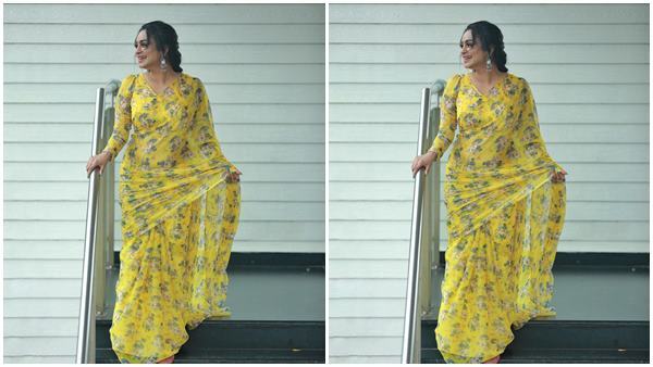   മഞ്ഞയുടെ സ്പര്‍ശം എന്നെ മൃദുവാക്കുന്നു! മഞ്ഞയില്‍ തിളങ്ങി ലക്ഷ്മി നക്ഷത്ര...