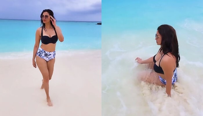 बीच पर बिकिनी पहन मस्ती करती नजर आईं डेजी शाह, बोल्ड PICS ने बढ़ाया तापमान 