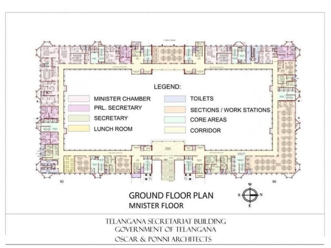 Telangana's New Secretariat Building Architect Plans