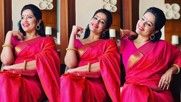 ഇതാര് കാവിലെ ഭഗവതി ഇറങ്ങി വന്നതോ.. സാരിയില്‍ അതി മനോഹരിയായി രഞ്ജിനി ഹരിദാസ്