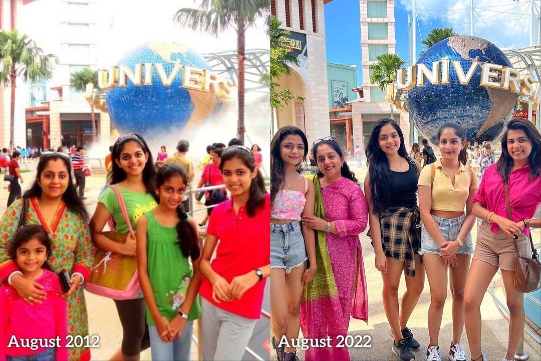 പത്ത് വര്‍ഷത്തെ മാറ്റം ഞങ്ങള ഞെട്ടിച്ചു; അമ്മ ഇന്നും അന്നും ഒരു പോലെ, വൈറല്‍ ചിത്രങ്ങള്‍