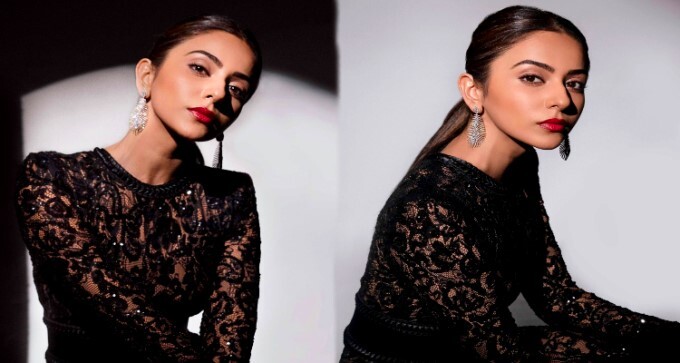 Bollywood Actress Rakul Preet Singh Looks Stunning in Black Outfit