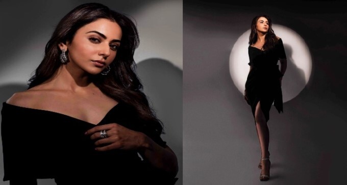 Bollywood Actress Rakul Preet Singh Looks Stunning in Black Outfit