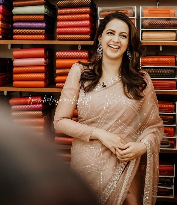 Mollywood Actress Bhavana Latest Photo In Saree